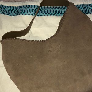 BARELY USED Tory Burch Brown Suede Purse